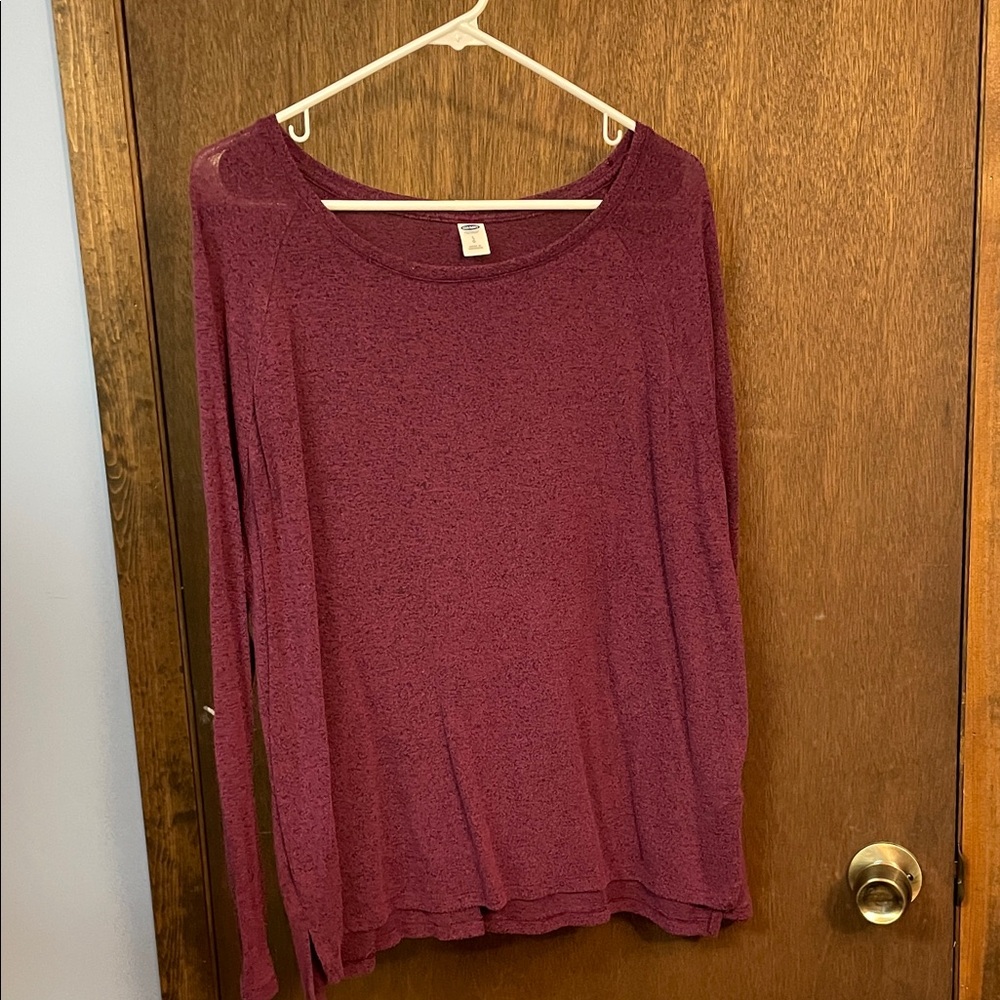 Women's Purple Heather Long Sleeve Top